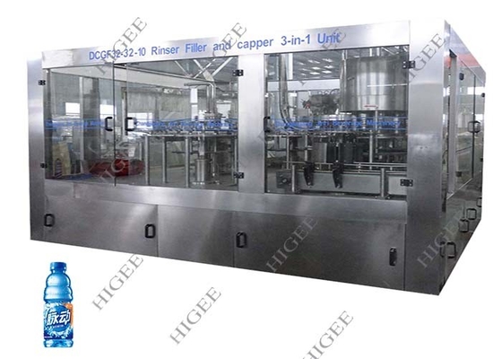 China Volledig Automatische Automatische Vloeibare Flessenvullenmachine 3 in 1 380V 50Hz 3.2Kw leverancier